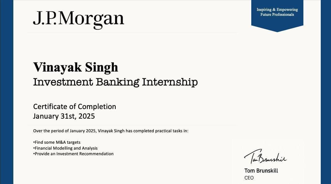 Meritshot Completion Certificate