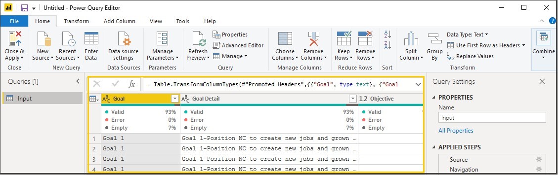 data pane